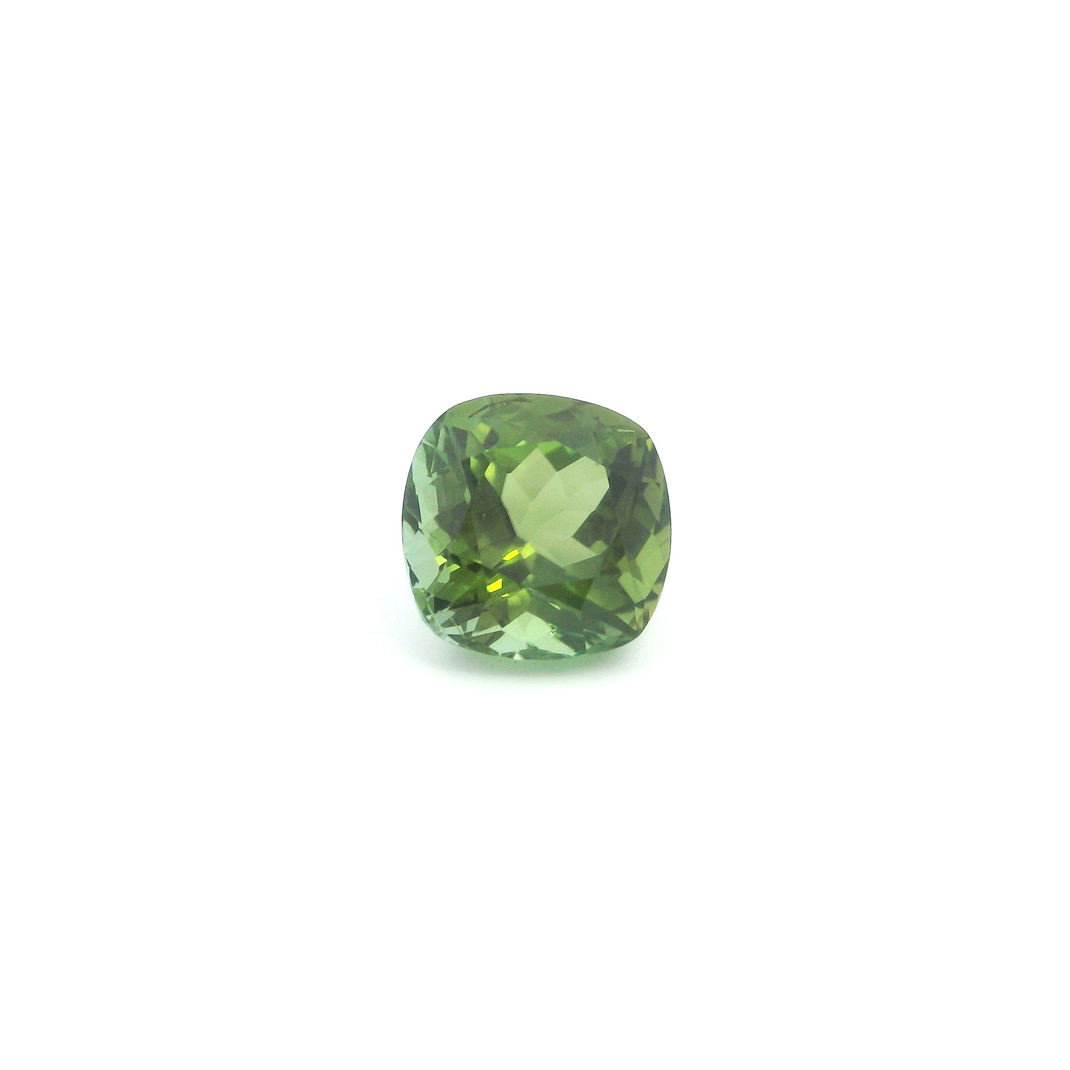 Turmalin 3,40 ct, zielony, szlif cushion