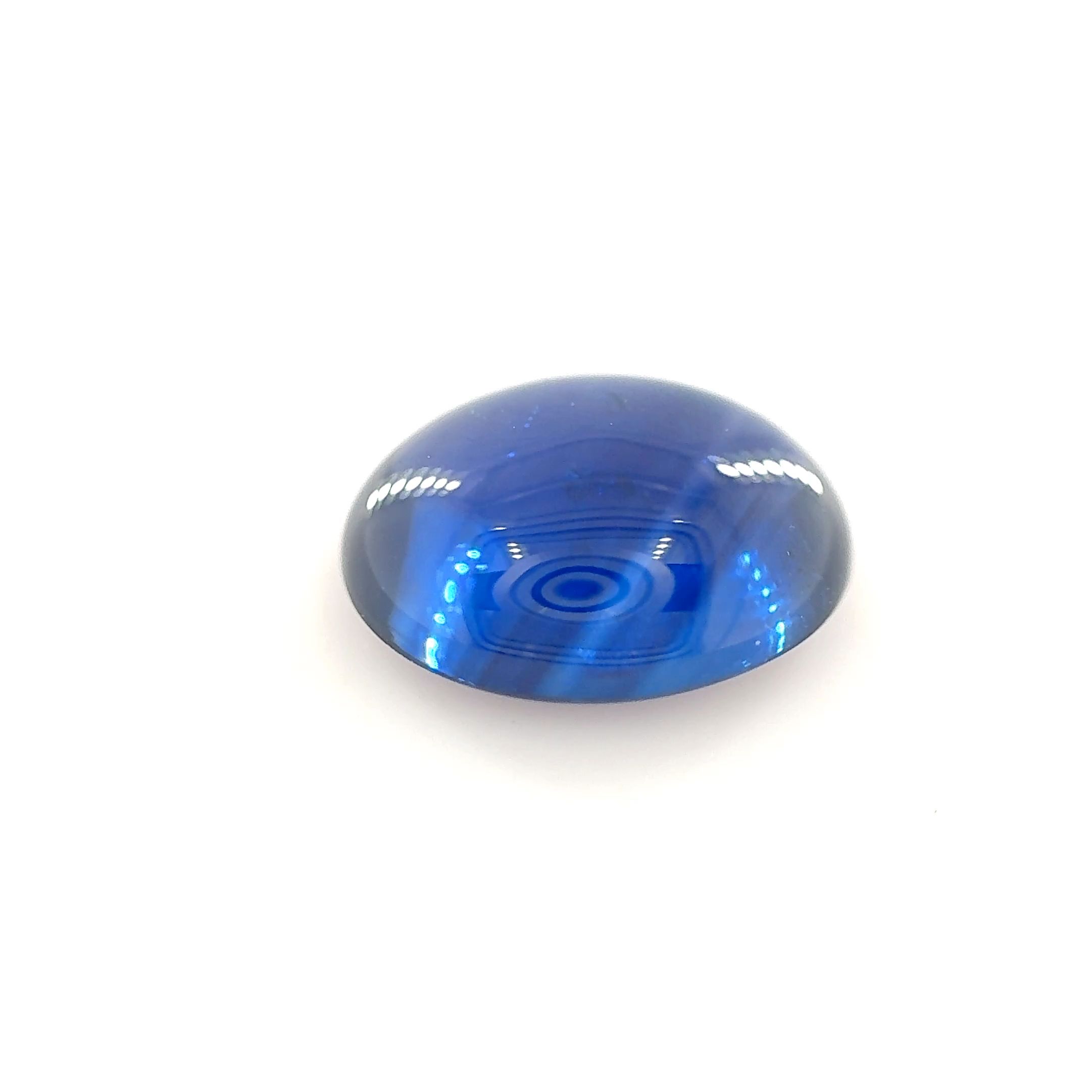 Szafir 2,56 ct, niebieski, kaboszon