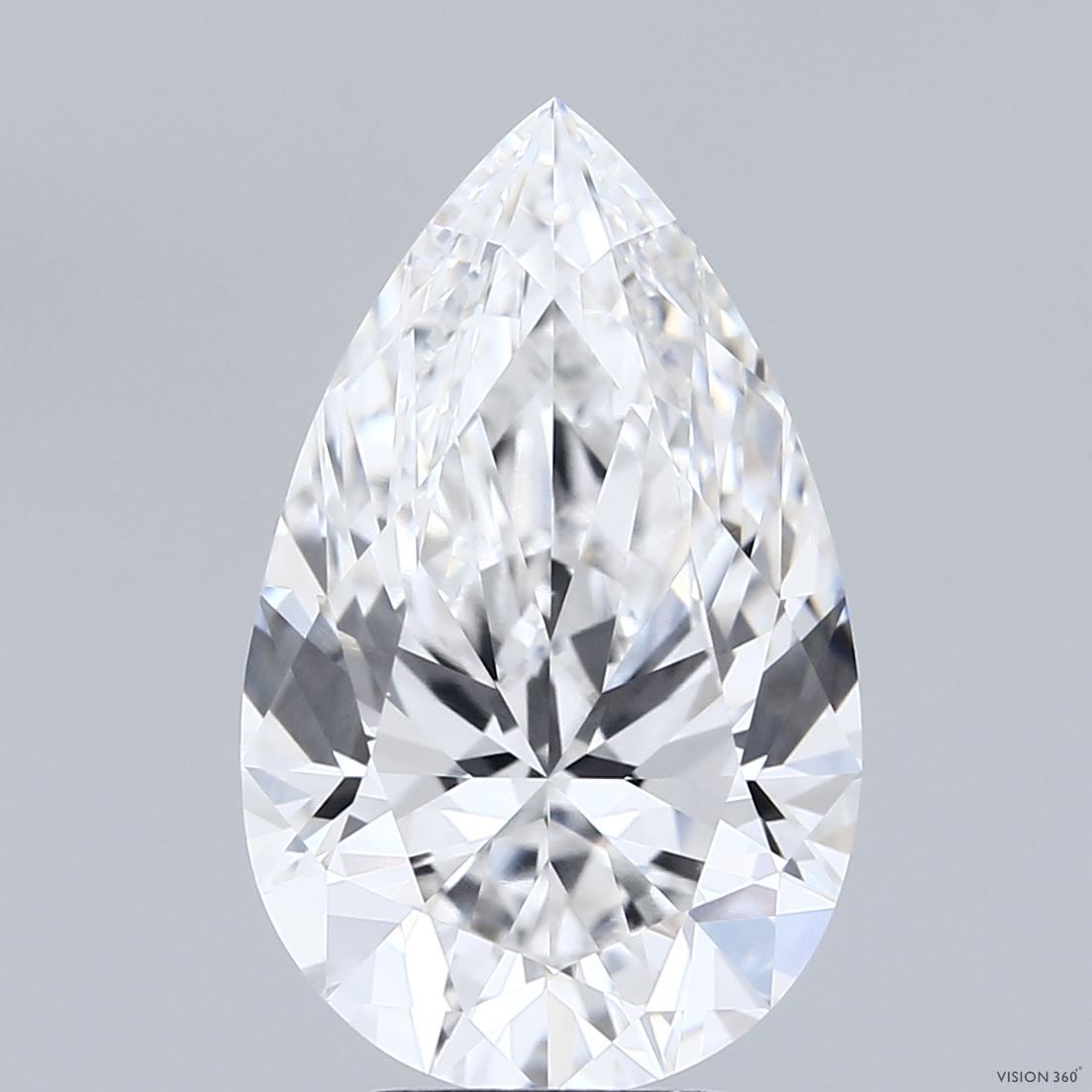 5.07 carat e VVS1 EX Cut IGI pear diamond