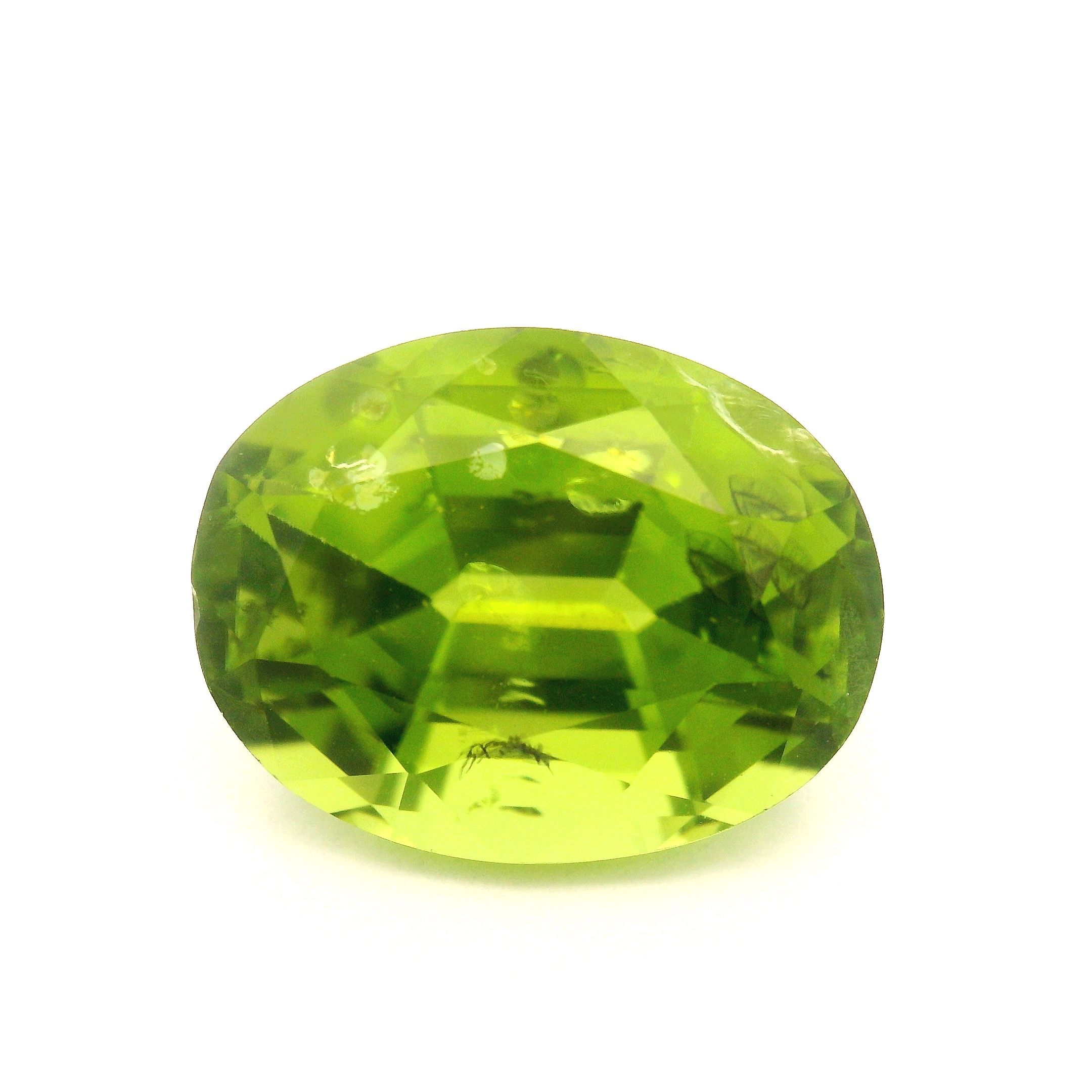 Perydot 10,54 ct, zielony, szlif owalny