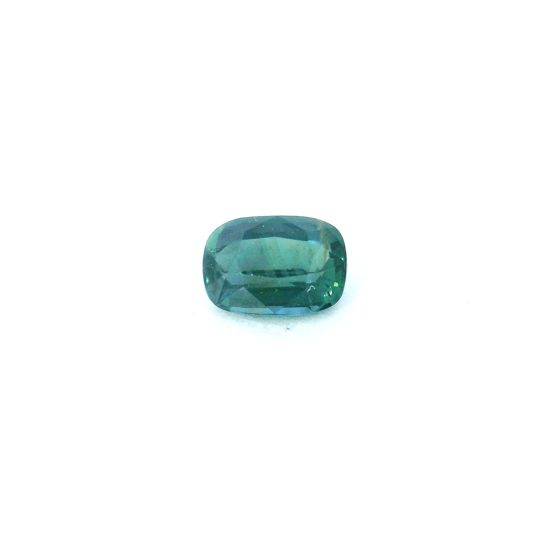Szafir 1,02 ct, zielony, szlif cushion