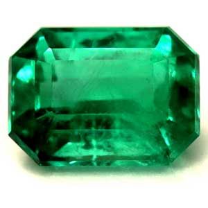 Szmaragd 1,37 ct, zielony, szlif szmaragdowy