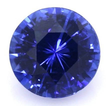 Szafir 1,34 ct, niebieski, szlif okrągły