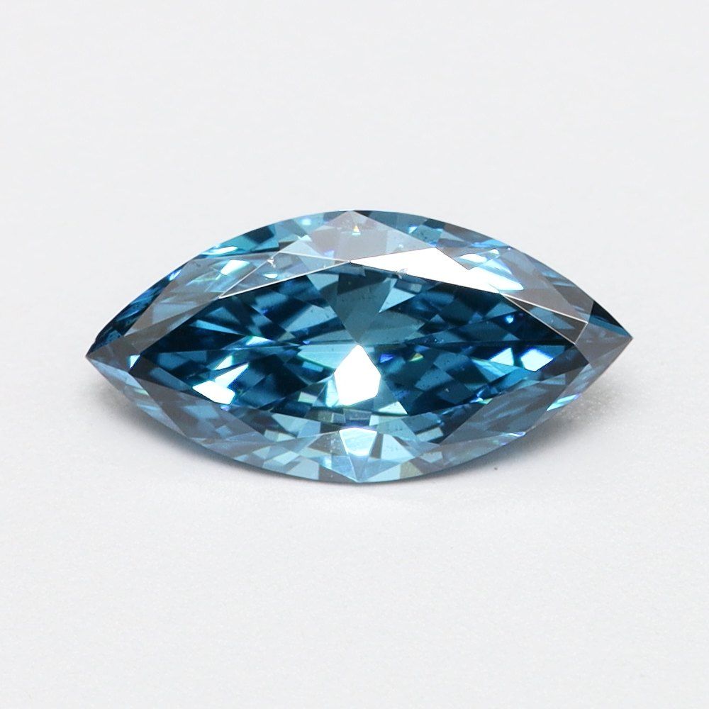 0.39 CT Fancy Vivid Blue MARQUISE