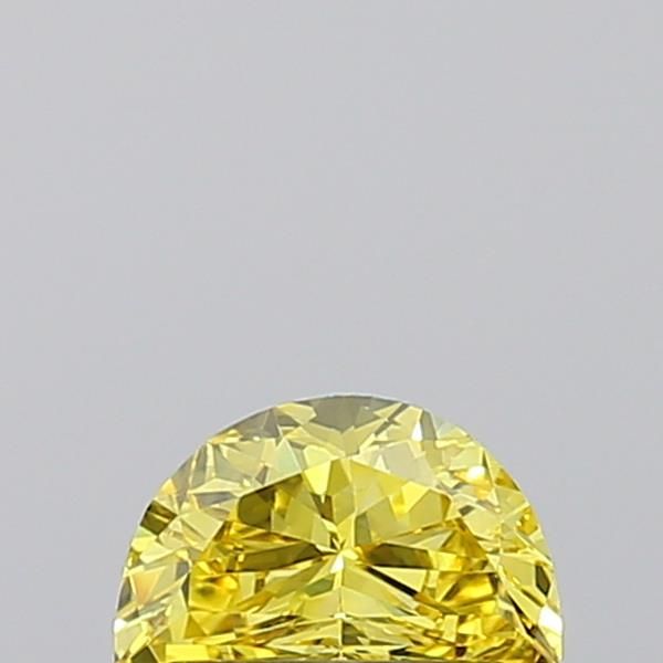 0.59 CT Fancy Vivid Yellow HALF MOON