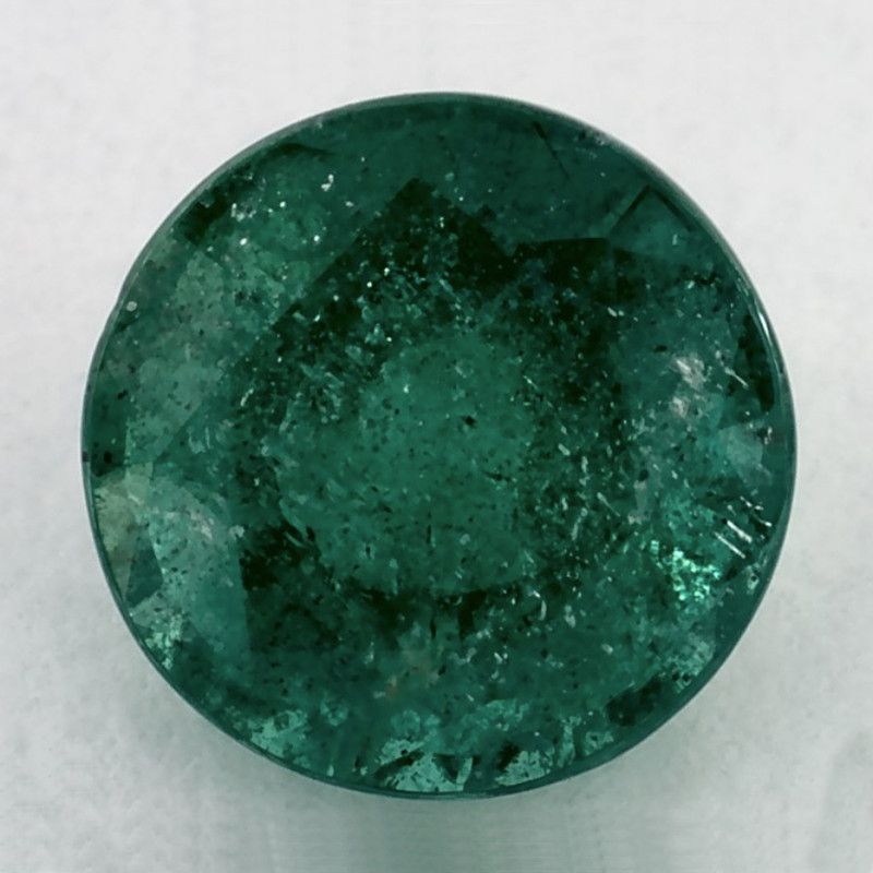 Szmaragd 1,35 ct, zielony, szlif okrągły