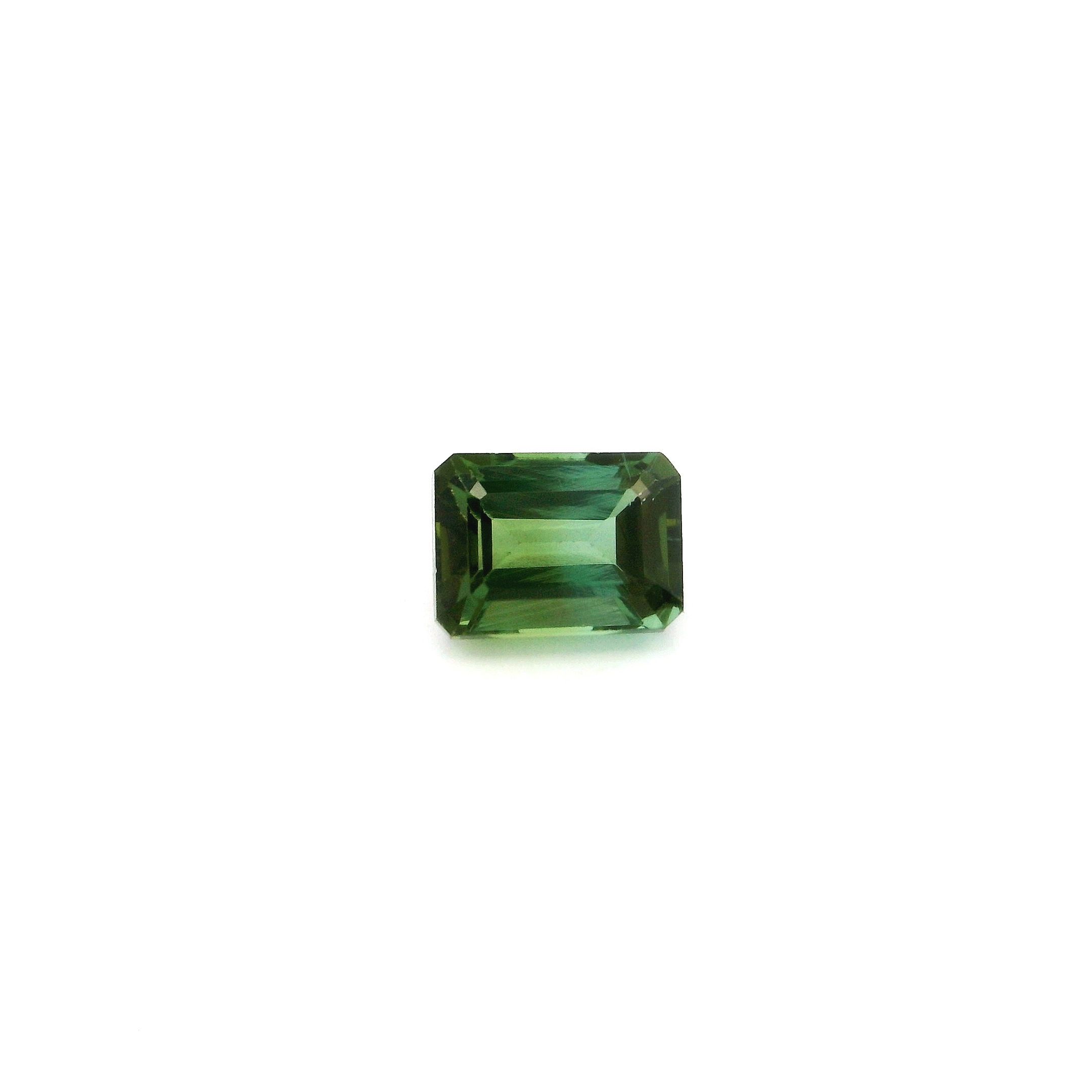 Turmalin 1,38 ct, zielony, szlif ośmiokątny