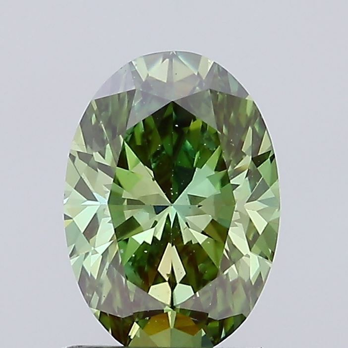0.92 CT Fancy Vivid Green OVAL