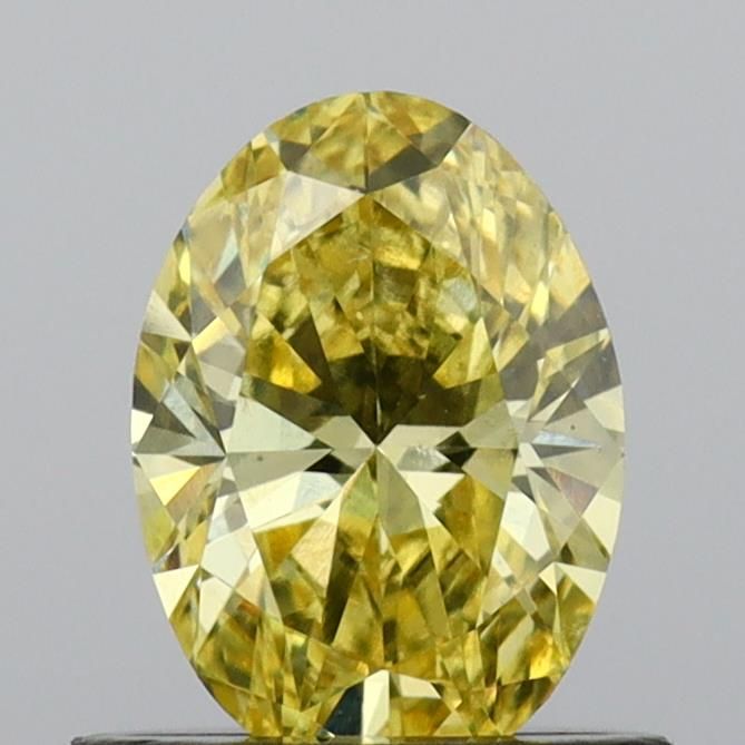 0.65 CT Fancy Vivid Yellow OVAL