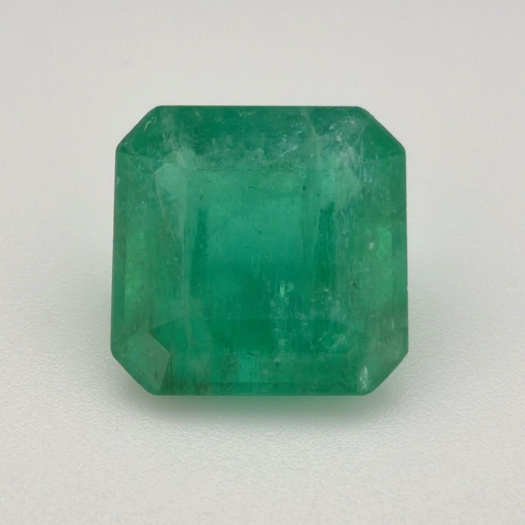 Szmaragd 6,14 ct, zielony, szlif ośmiokątny