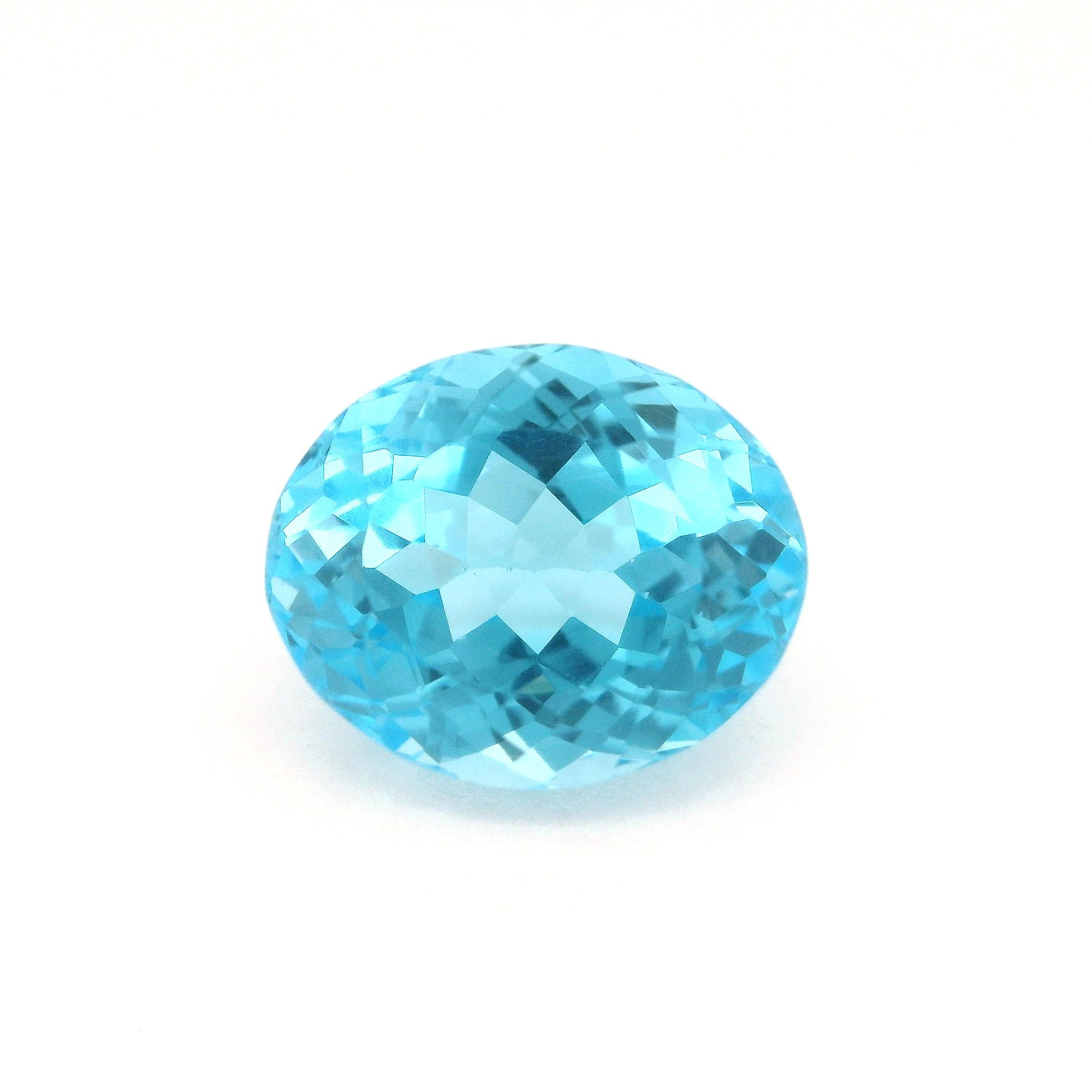 Topaz 8,47 ct, niebieski, szlif owalny