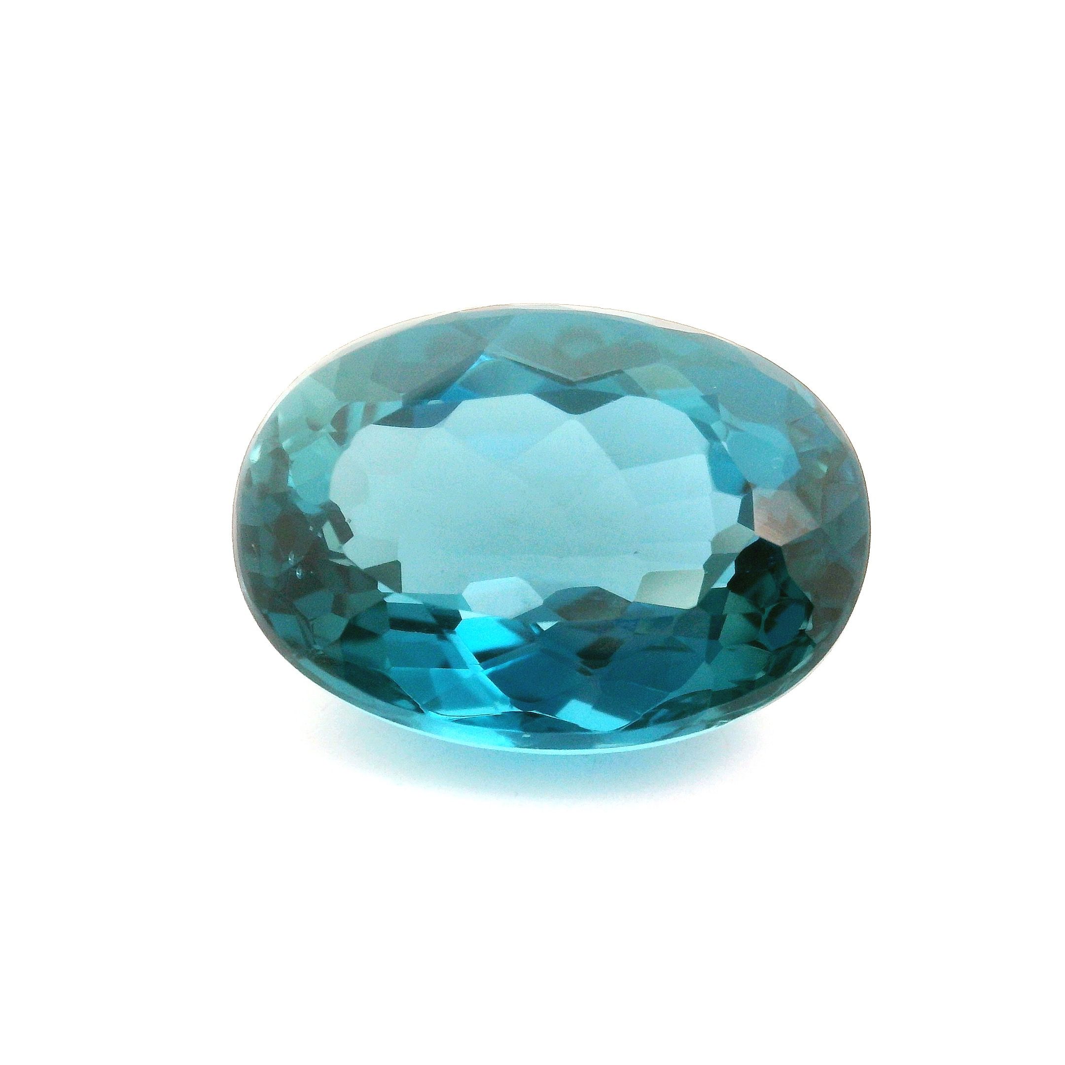 Topaz 17,68 ct, niebieski, szlif owalny