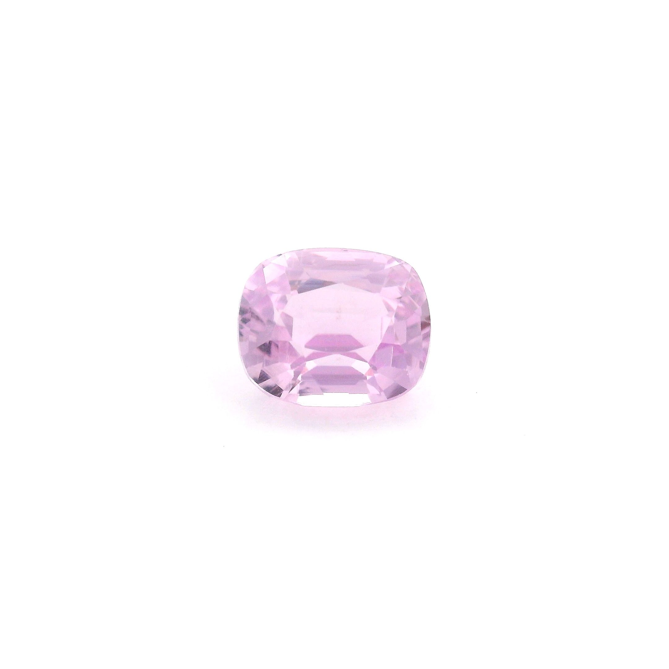 Kunzyt 3,28 ct, różowy, szlif cushion