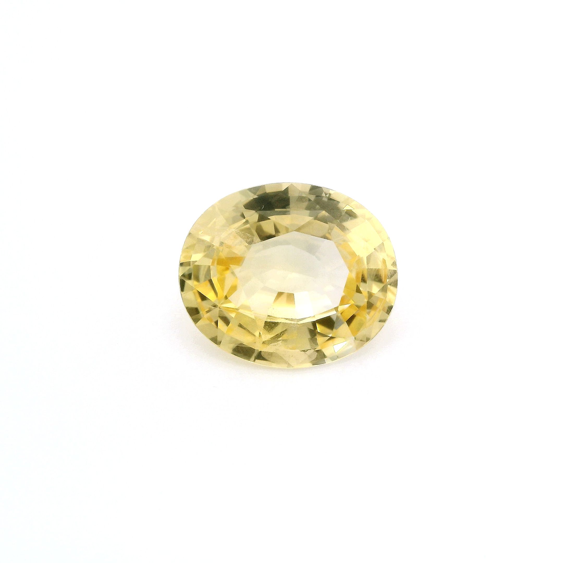 Szafir 11,15 ct, żółty, szlif owalny