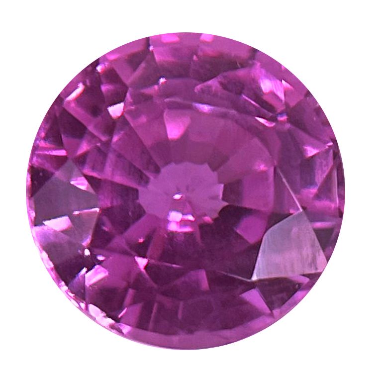 Szafir 2,70 ct, różowy, szlif okrągły