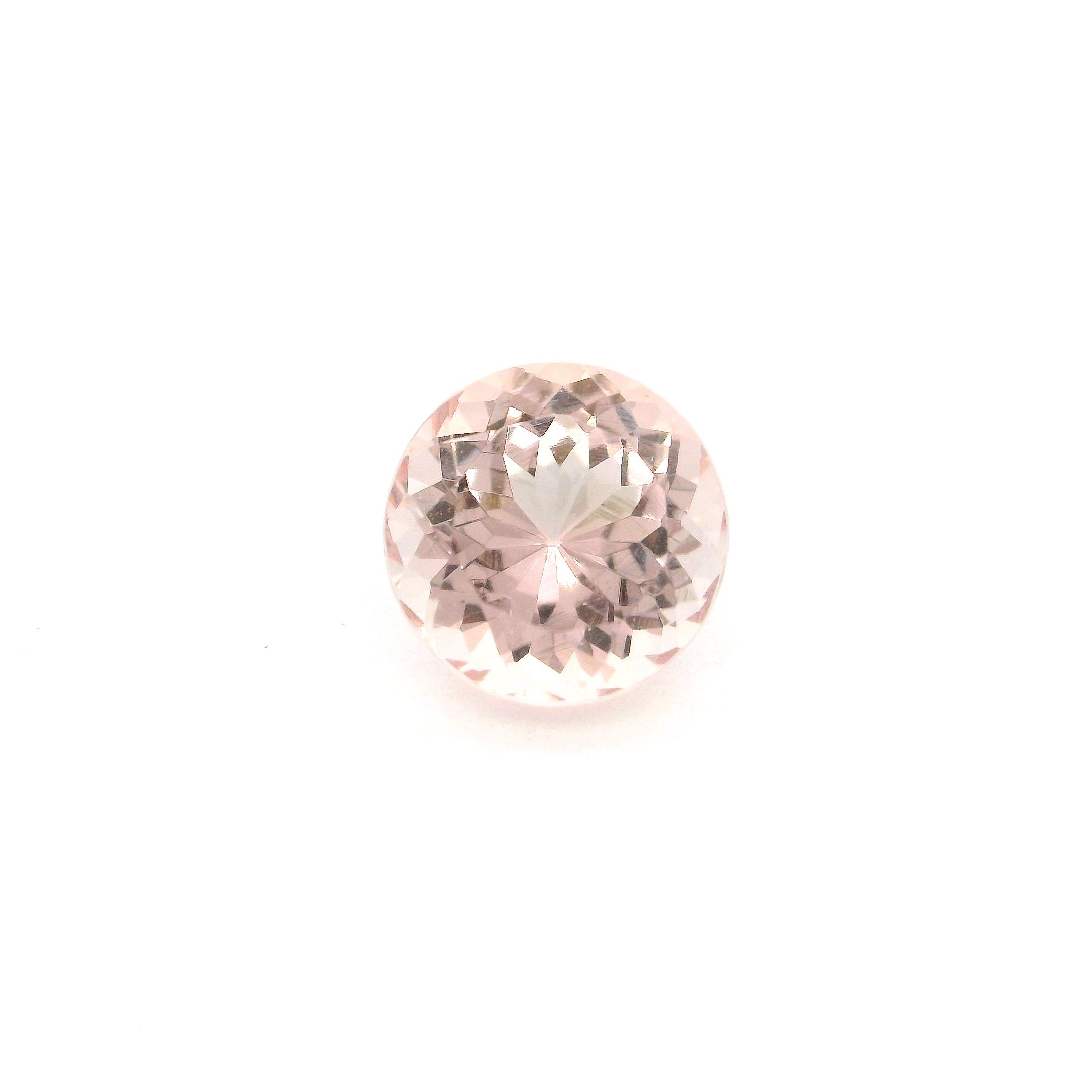 Morganit 3,07 ct, różowy, szlif okrągły