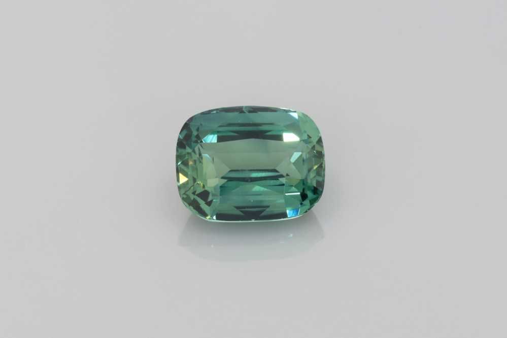 2.00 Carat Vivid Teal Cushion Sapphire
