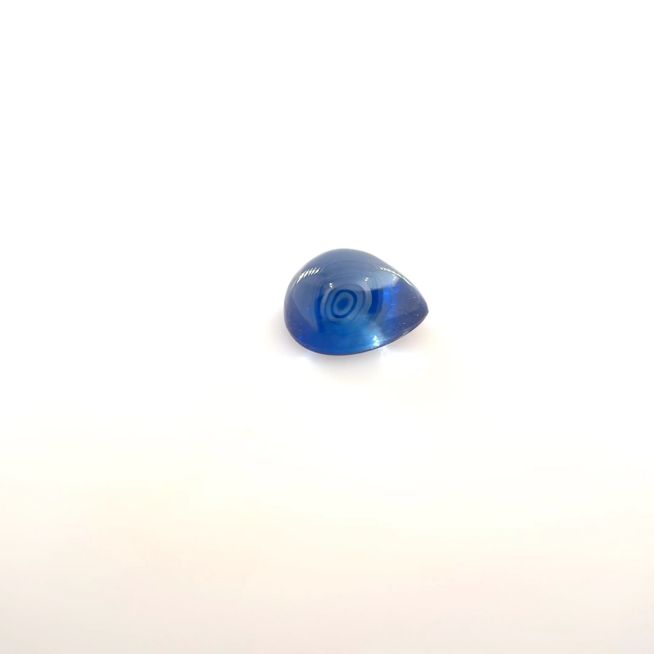 Szafir 1,15 ct, niebieski, kaboszon