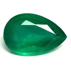 Szmaragd 2,80 ct, zielony, szlif gruszka