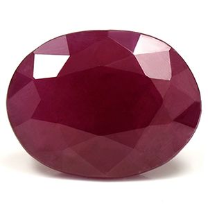 Rubin 3,86 ct, czerwony, szlif owalny