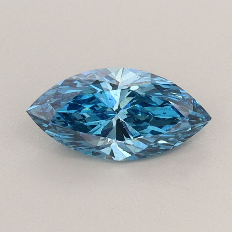 0.57 CT Fancy Vivid Blue MARQUISE