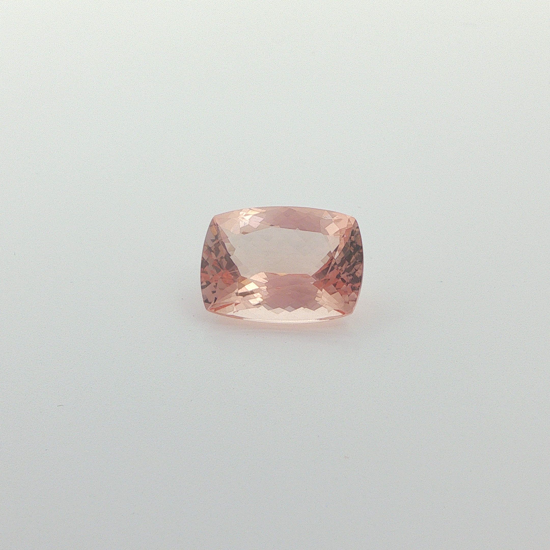 7.84 ct Cushion Morganite