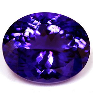 Tanzanit 19,63 ct, niebieski, szlif owalny