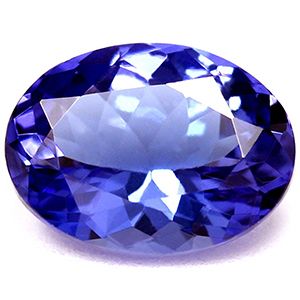 Tanzanit 1,63 ct, niebieski, szlif owalny