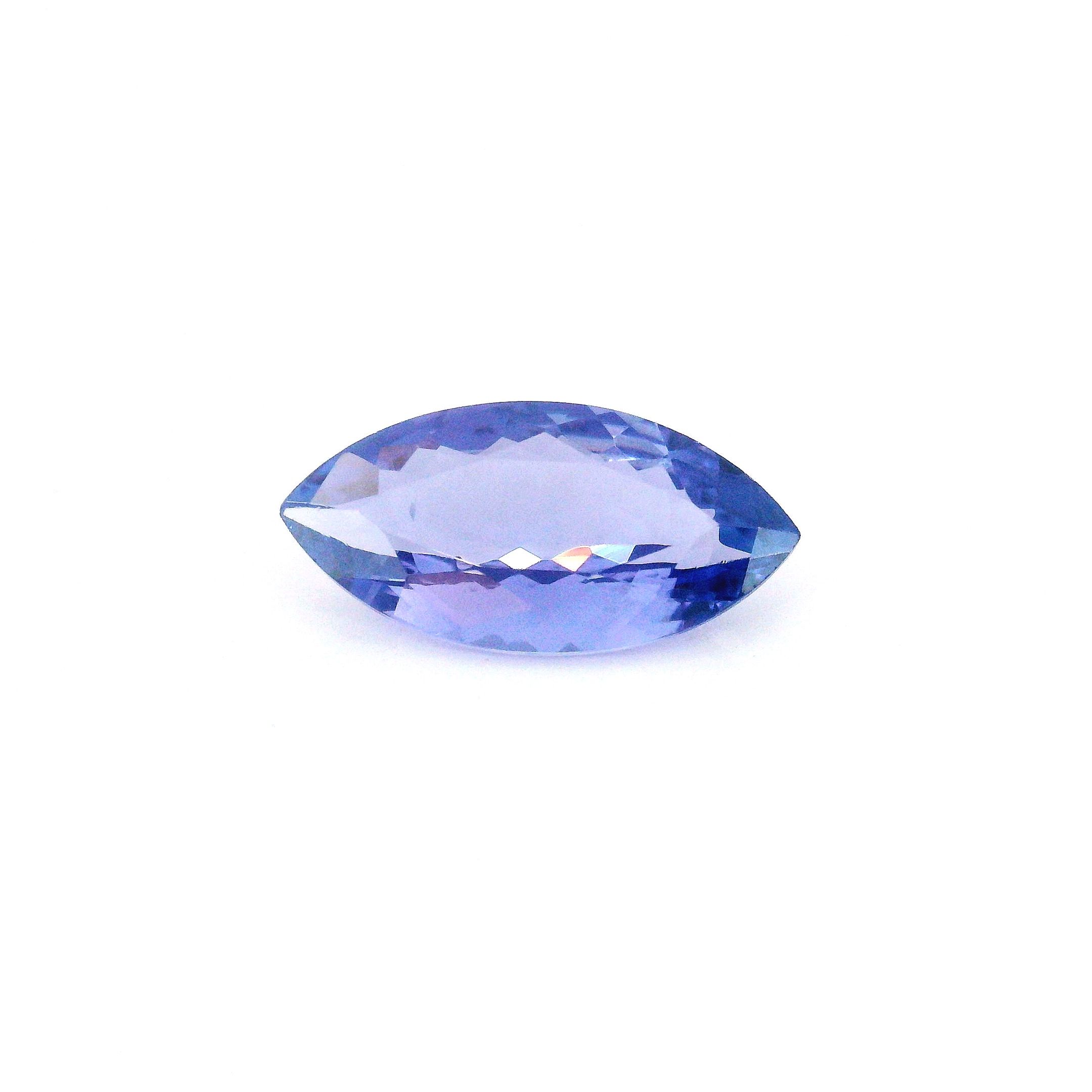 Tanzanit 1,76 ct, niebieski, szlif markiza