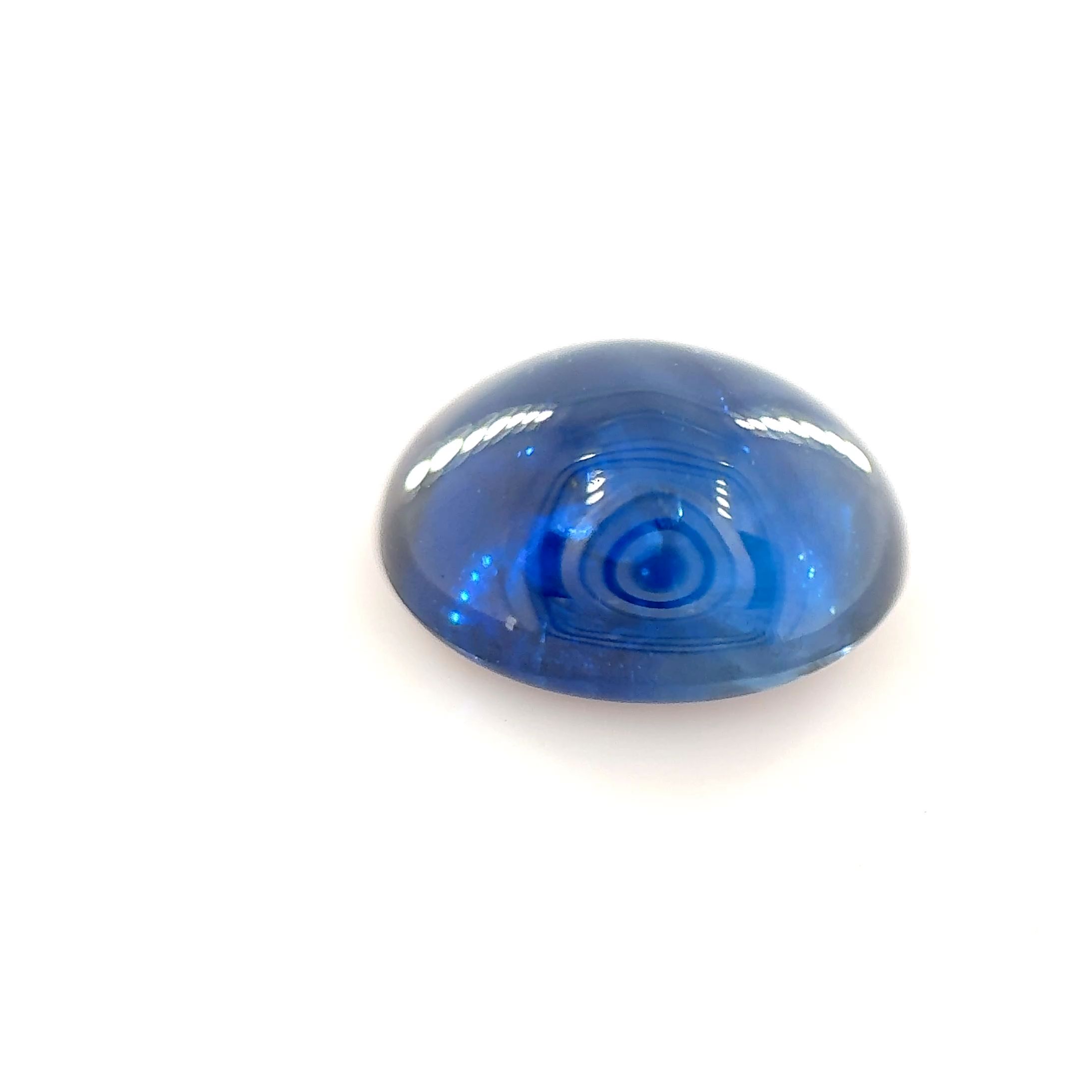 Szafir 3,52 ct, niebieski, kaboszon