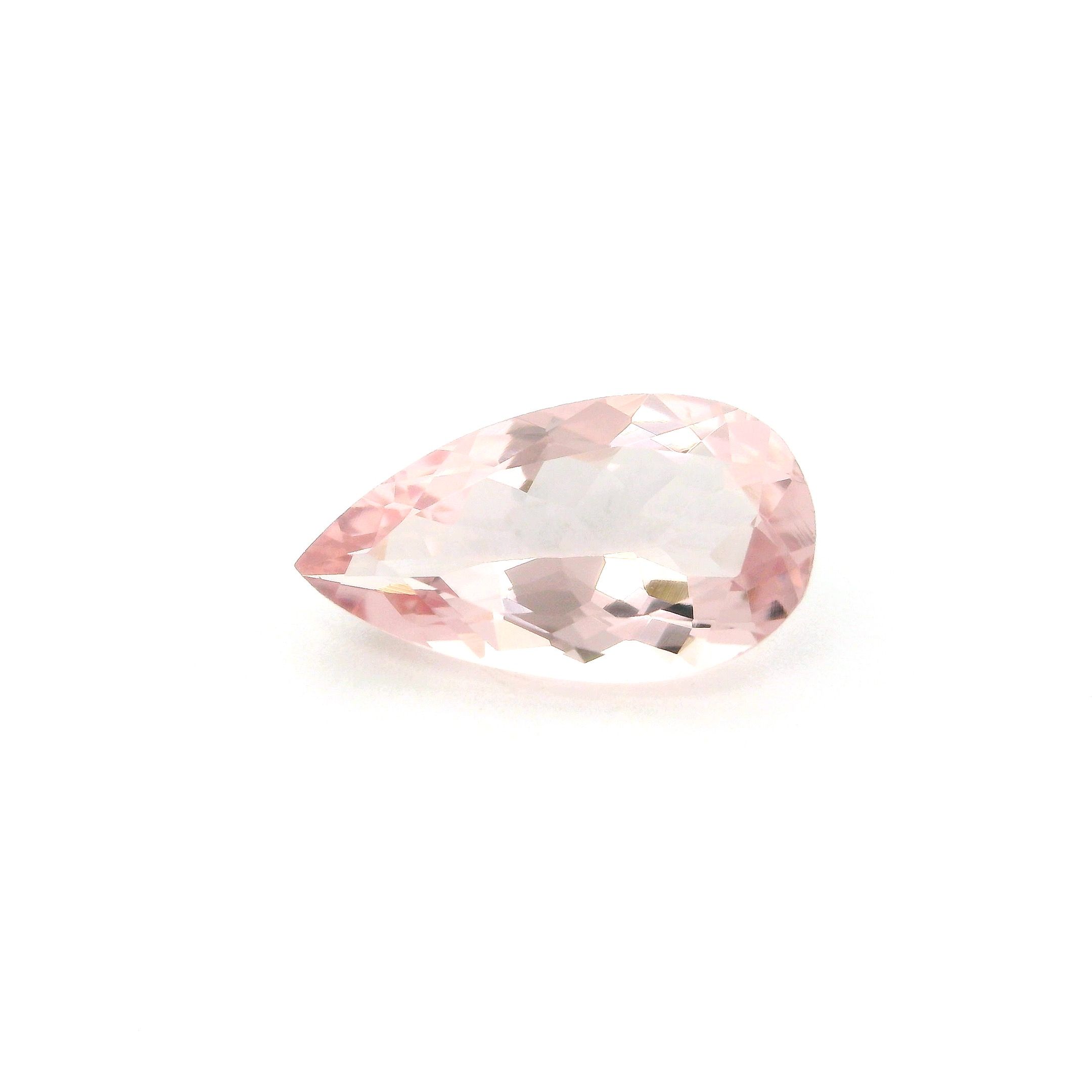 Morganit 2,22 ct, różowy, szlif gruszka