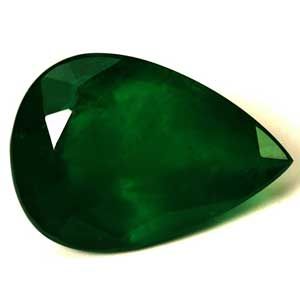 Szmaragd 2,57 ct, zielony, szlif gruszka