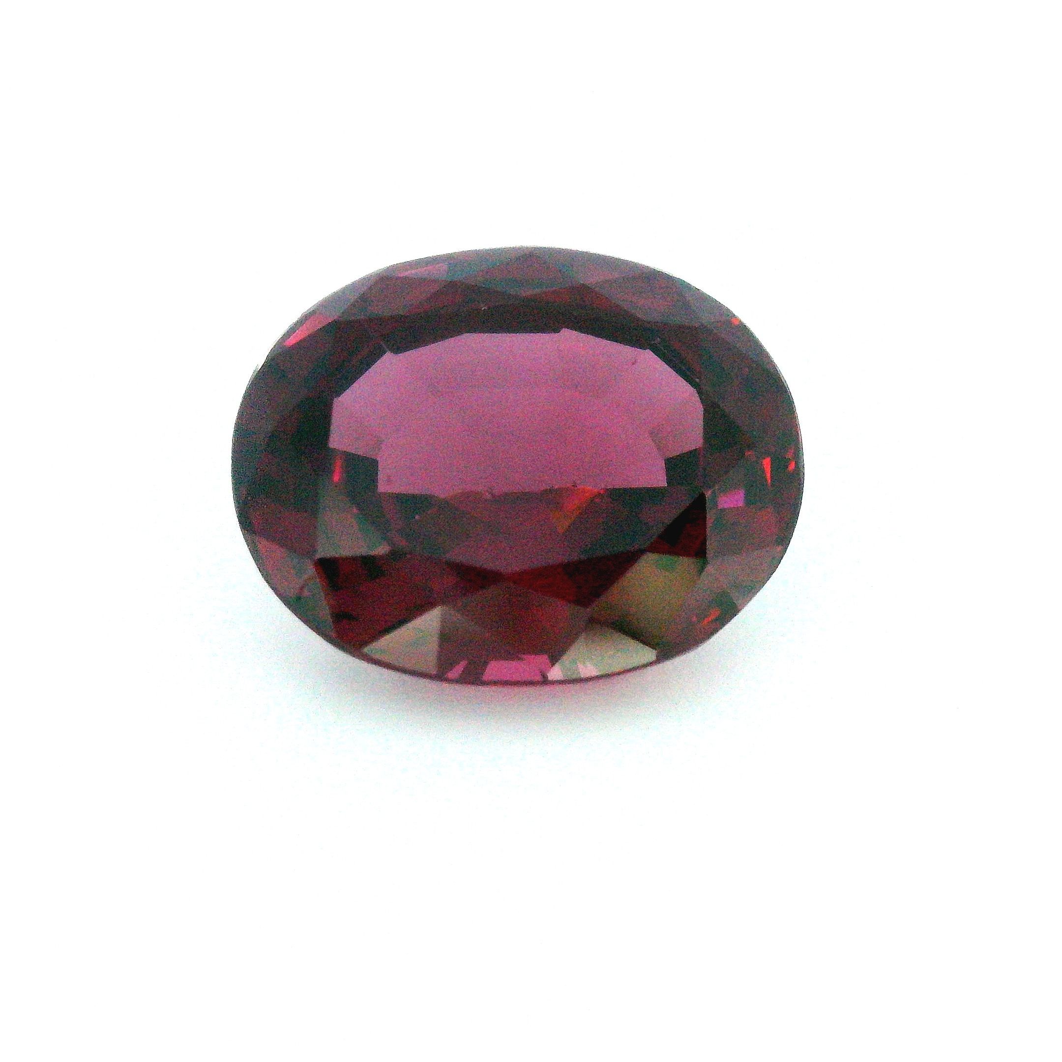Granat 7,45 ct, purpurowy, szlif owalny