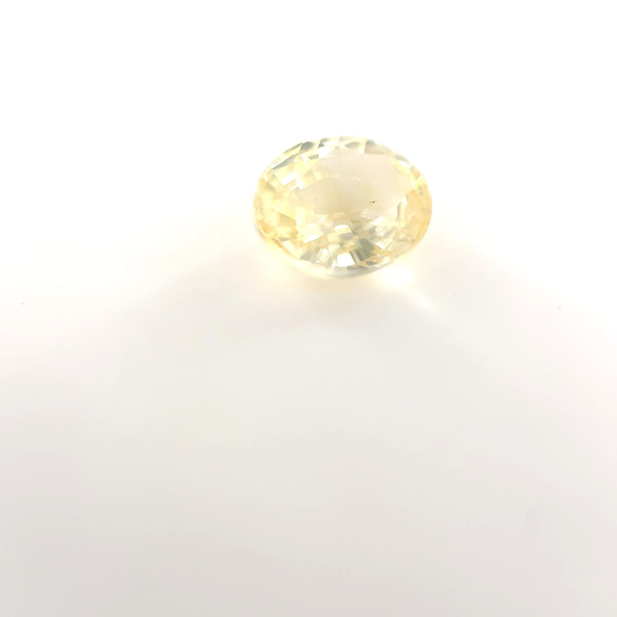 Szafir 1,19 ct, żółty, szlif owalny