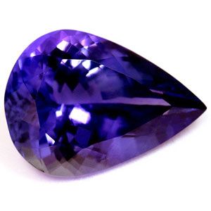 Tanzanit 4,77 ct, niebieski, szlif gruszka