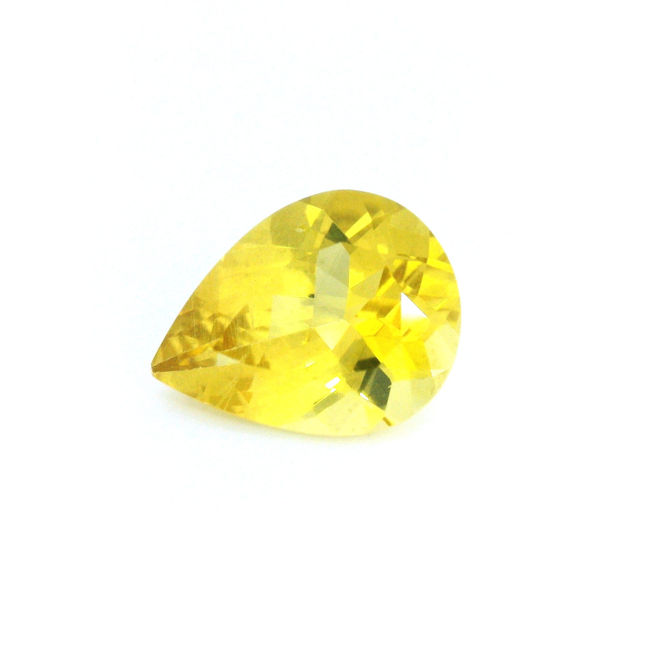 Heliodor 3,73 ct, żółty, szlif gruszka