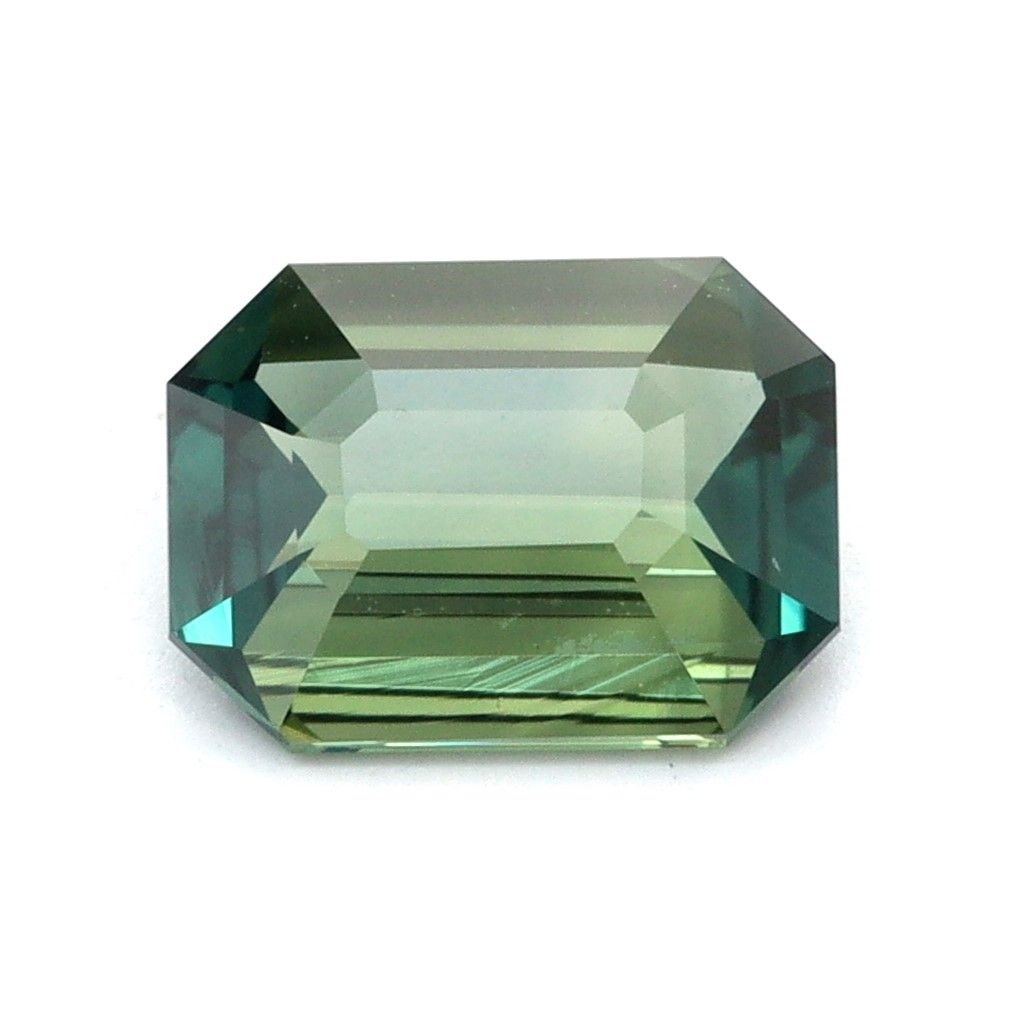 SAPPHIRE FACETED 0.84ct GREEN GREEN EC AUSTRALIA HEATED