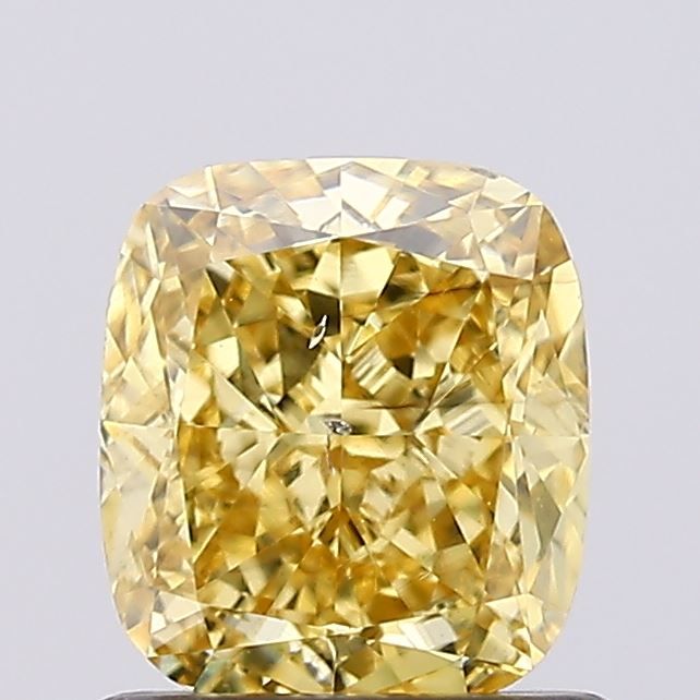 1.0 CT Fancy Intense Yellow CUSHION MODIFIED