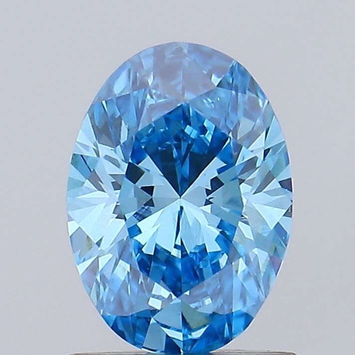 0.73 CT Fancy Vivid Blue OVAL