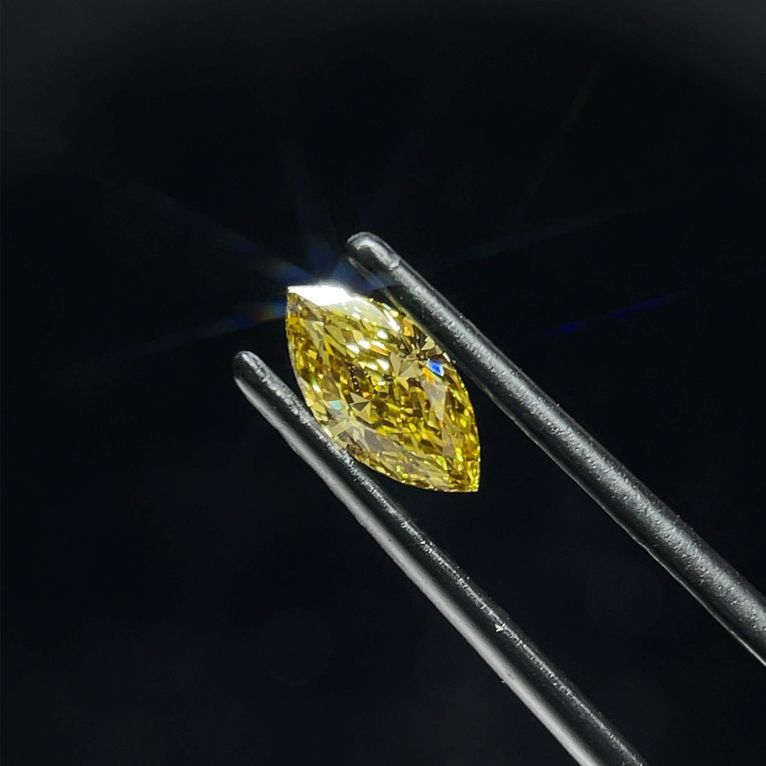 0.67 CT Fancy Gray Yellow MARQUISE