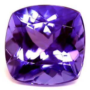 Tanzanit 1,71 ct, niebieski, szlif cushion