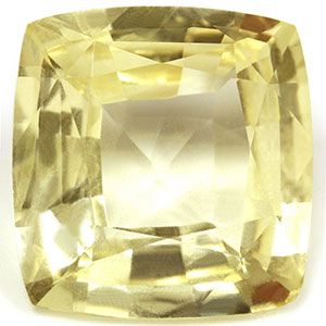 Szafir 9,90 ct, żółty, szlif cushion