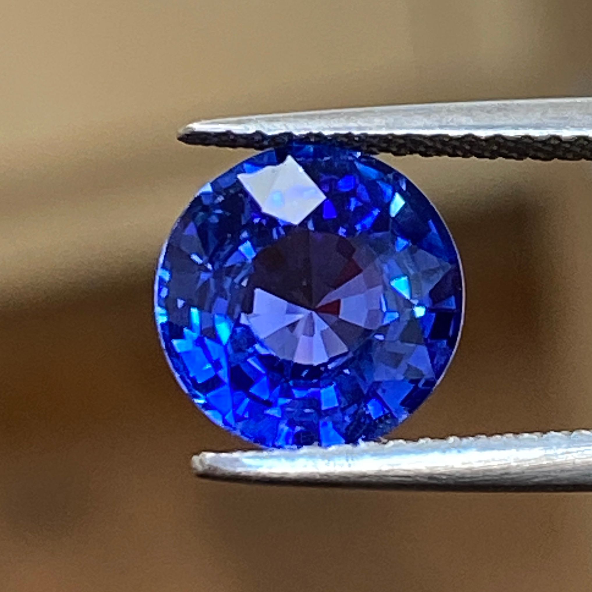 SAPPHIRE FACETED 3.3ct BLUE BLUE EC SRILANKA HEATED