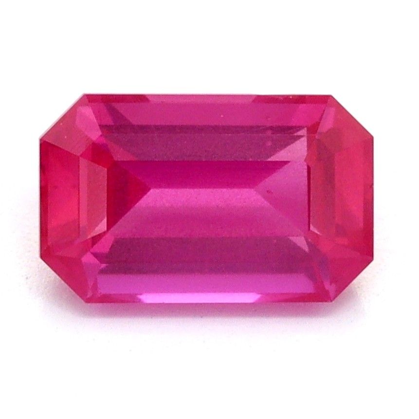 Szafir 1,04 ct, różowy, szlif szmaragdowy