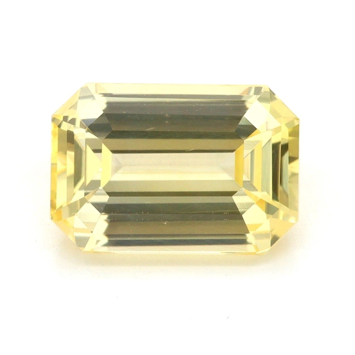 Szafir 2,08 ct, żółty, szlif szmaragdowy