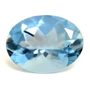 Akwamaryn 1,03 ct, niebieski, szlif owalny