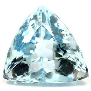 Akwamaryn 10,80 ct, niebieski, szlif trilliant