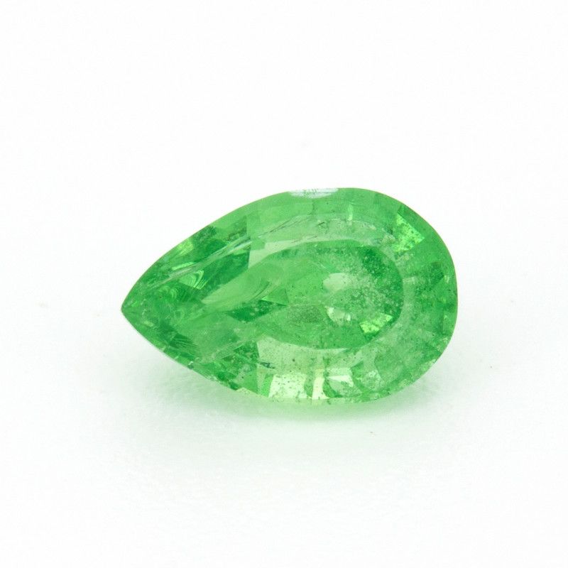 Granat 1,34 ct, zielony, szlif gruszka