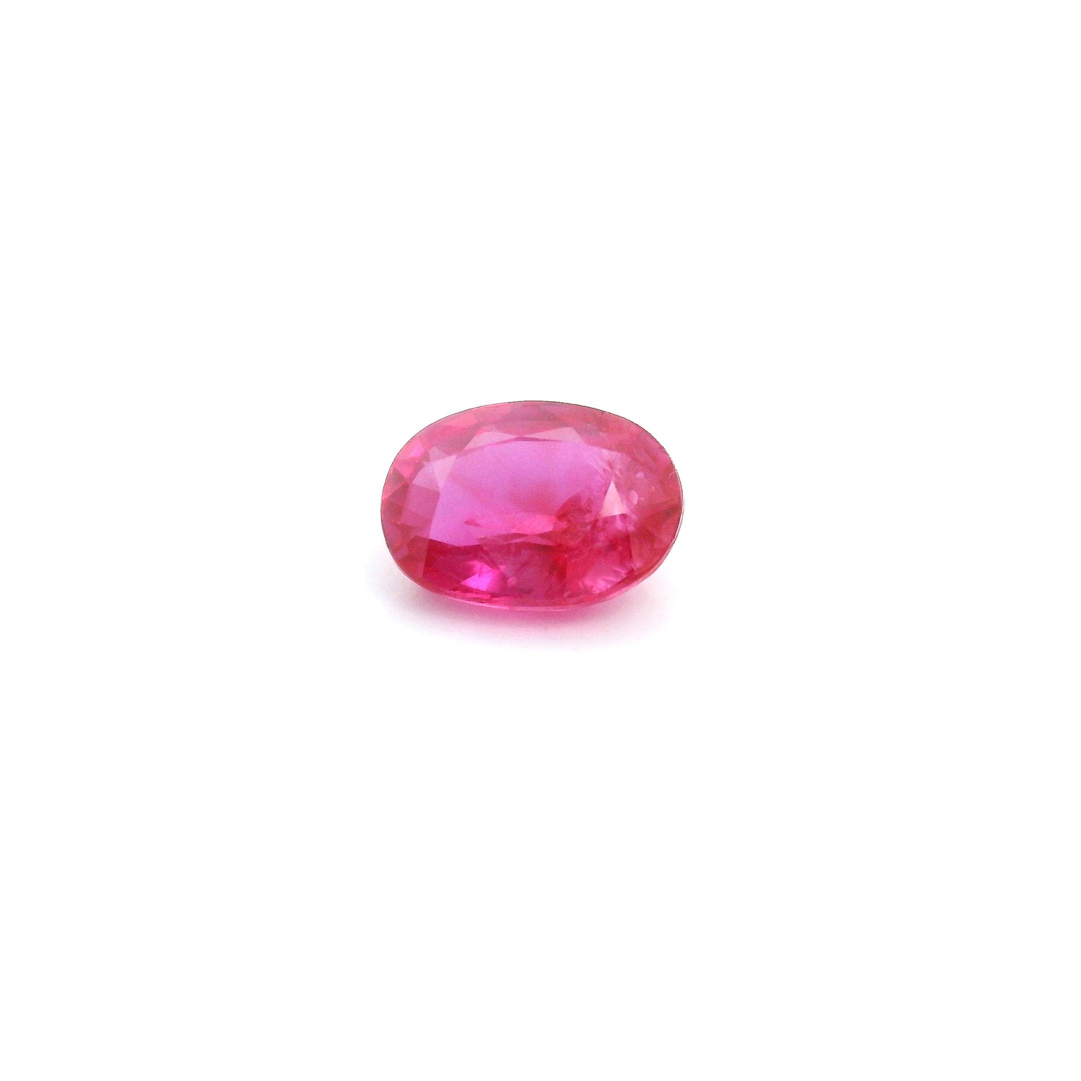 Rubin 1,16 ct, czerwony, szlif owalny