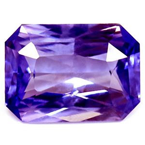 Szafir 1,26 ct, purpurowy, szlif szmaragdowy